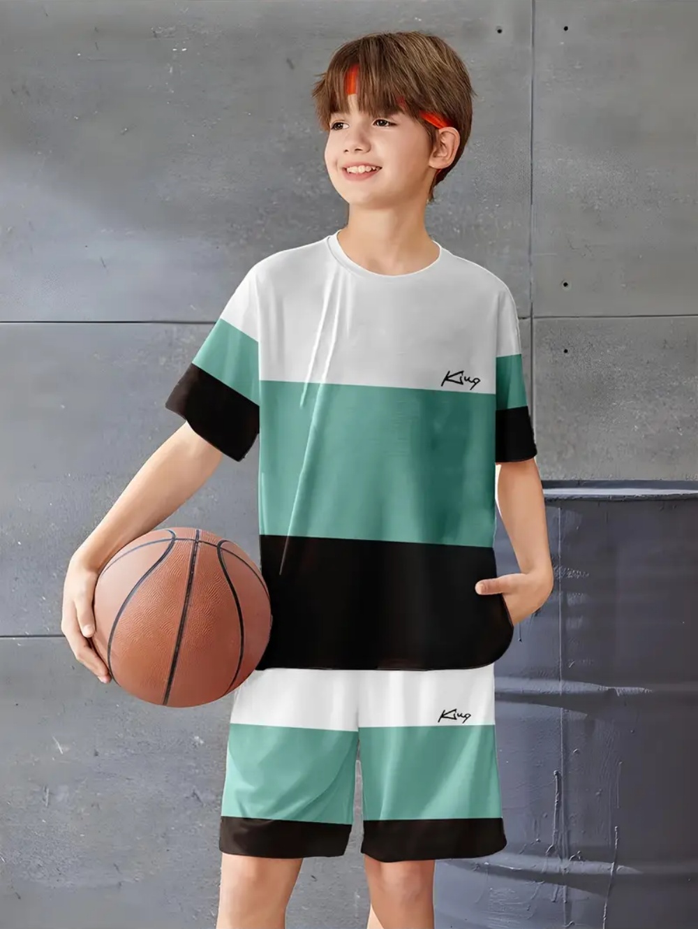 Summer Clothing List - Jongensset Klassiek printpatroon Zomersportsets voor kinderen
