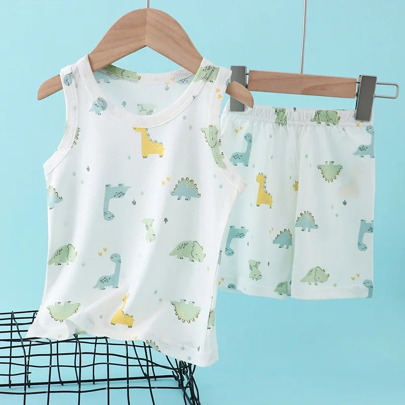 Summer Clothing Baby Boy - Kinderen Bamboe Katoenen Vest Pak Zomer