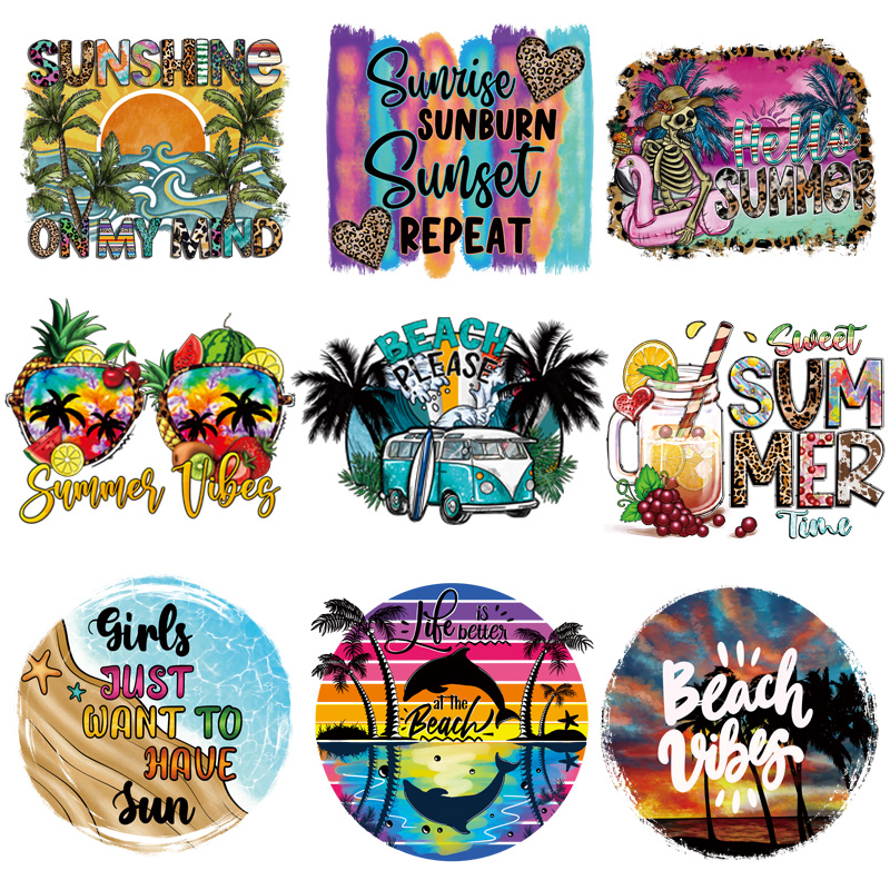 Summer Clothing Vibes - Zomer Vibes Ijzer Op Patches Warmte