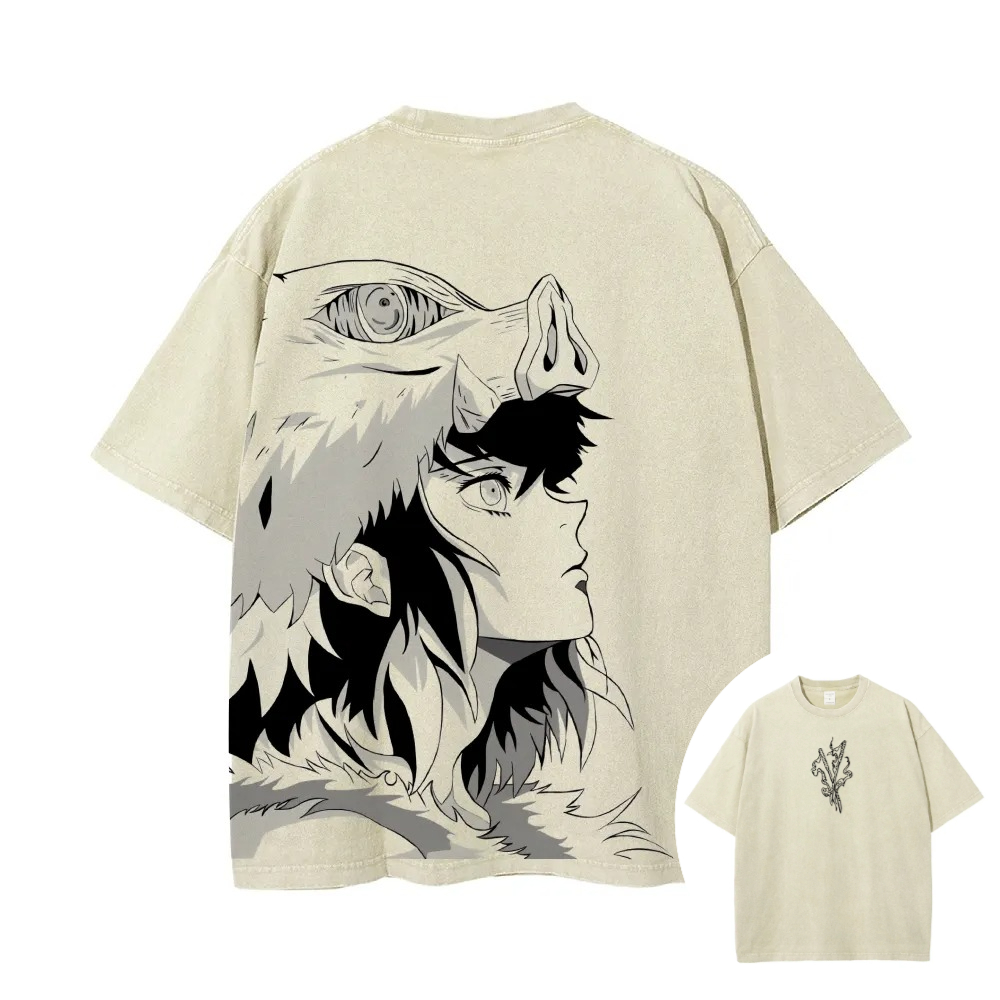 Summer Clothing Good Quality - Demon Slayer Heren Dames Gewassen T-shirt