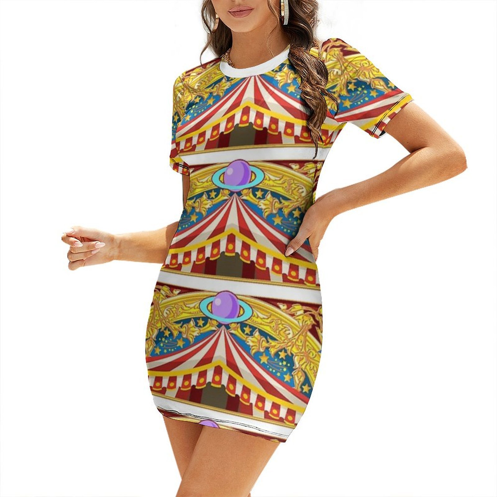 Summer Clothing Banner - Carnavalbanner Circus Jurk met korte mouwen
