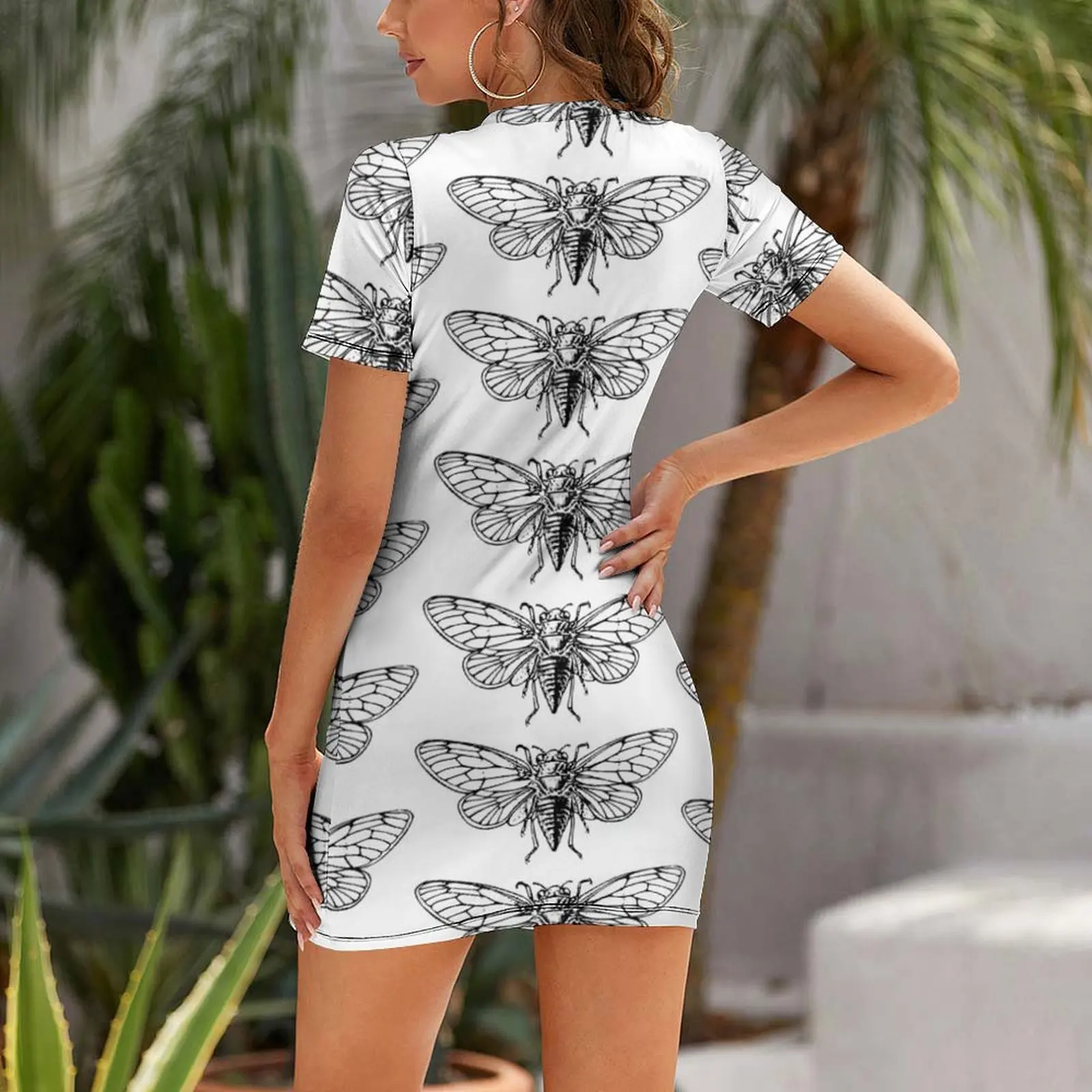Vintage Cicada Tekening Korte  - Summer Clothing Drawing recensie en prijs
