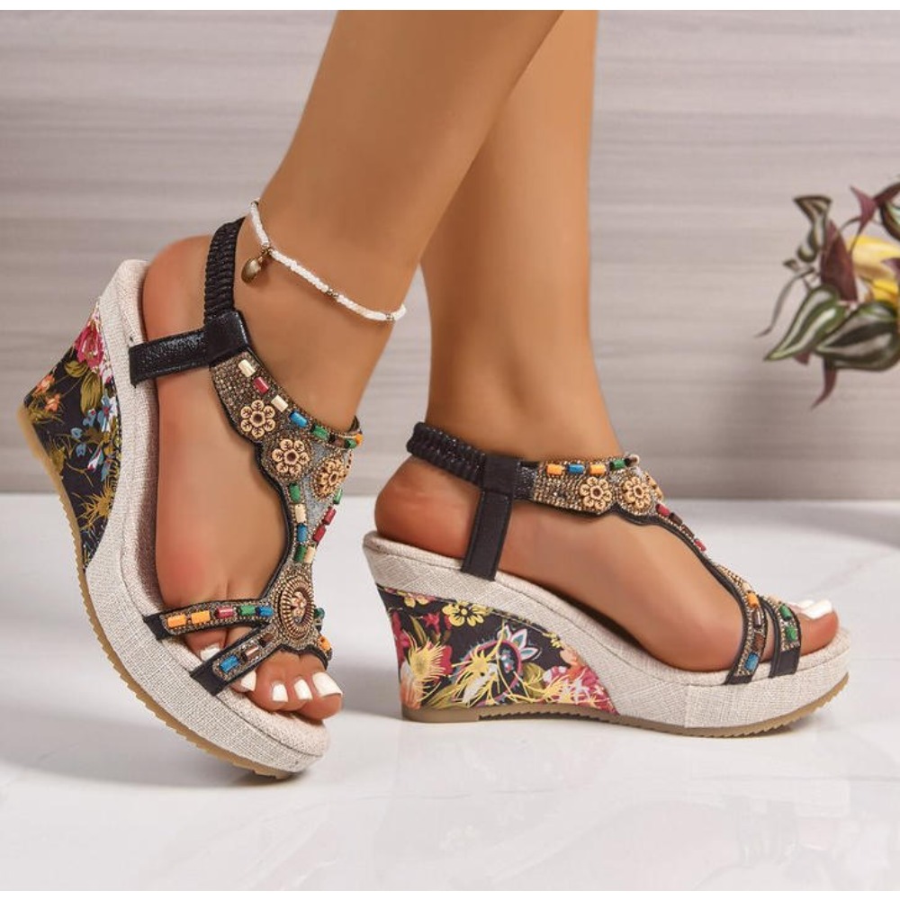 Dames lederen zomermode wedge  - Summer Clothing Sale Women recensie en prijs