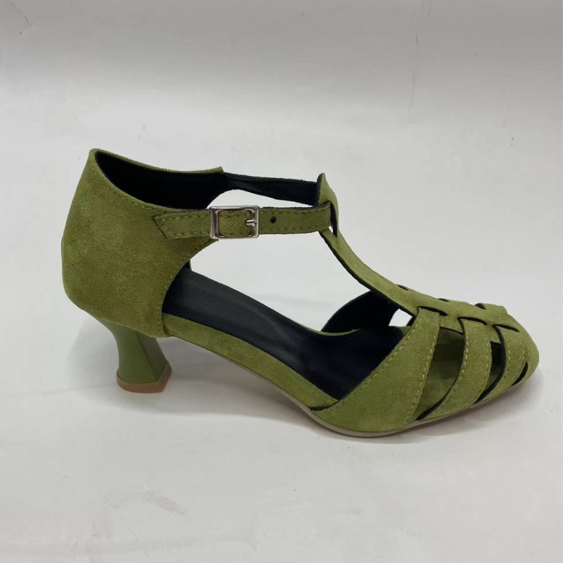 Dames Groene Suède Kitten Heel - Summer Clothing Collection recensie en prijs
