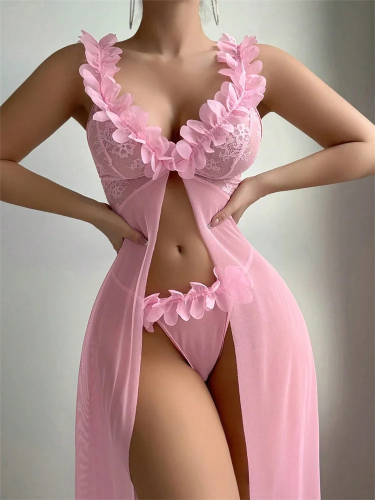Roze bloemenkant doorzichtige  - Summer Clothing Collection recensie en prijs