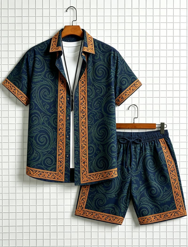 Herenset met etnische print, k - Summer Outdoor Clothing recensie en prijs