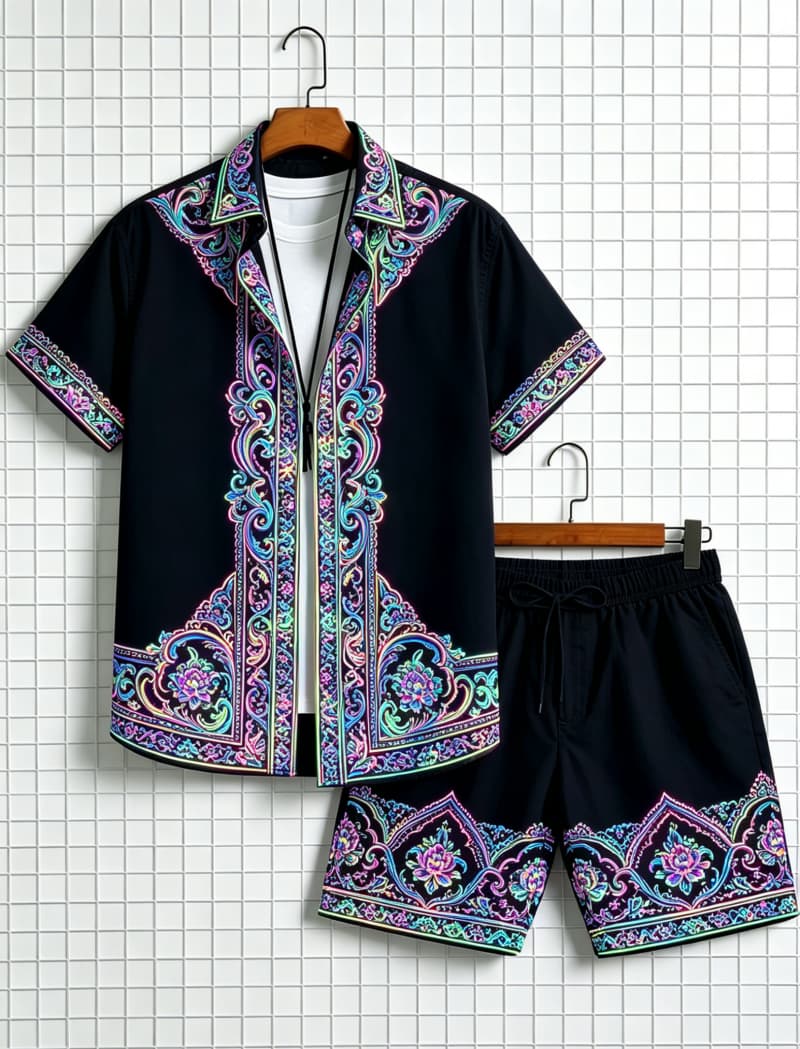 Herenset met etnische print, k - Summer Outdoor Clothing recensie en prijs