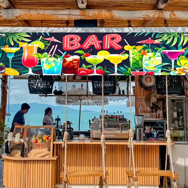 Hawaiiaanse kustbar feestbanne - Summer Clothing Banner recensie en prijs