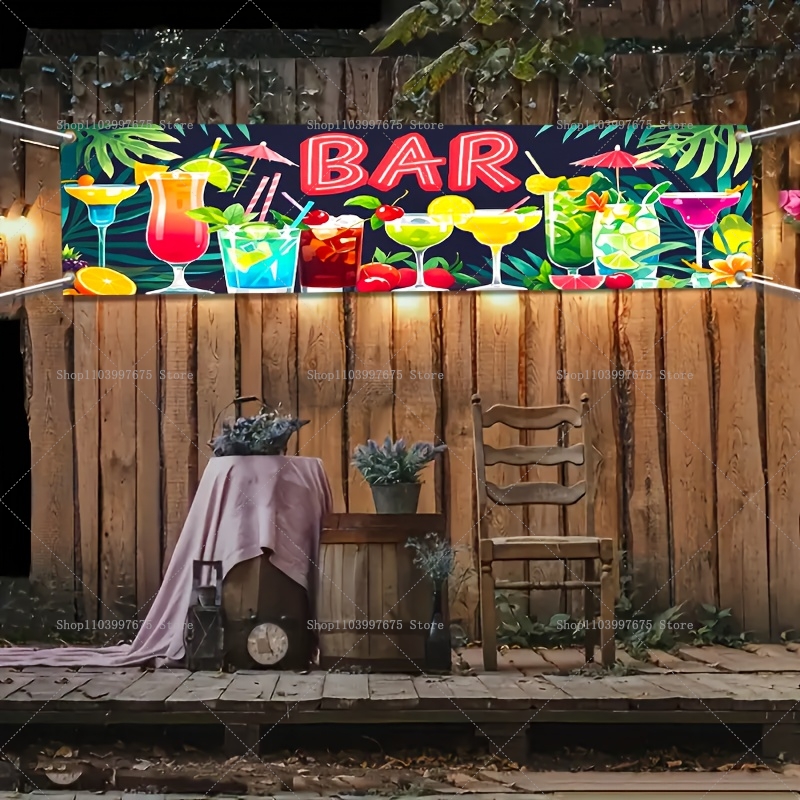 Hawaiiaanse kustbar feestbanne - Summer Clothing Banner recensie en prijs