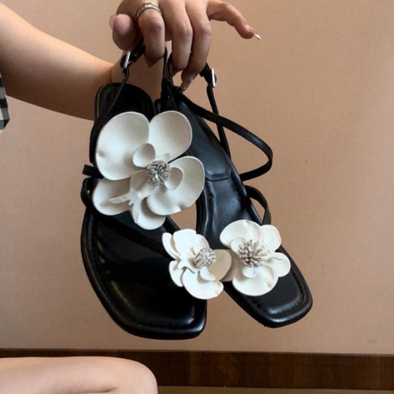 Wonen Bloem Clip Toe Hoge Sand - Summer Clothing Collection recensie en prijs