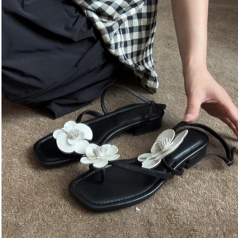 Wonen Bloem Clip Toe Hoge Sand - Summer Clothing Collection recensie en prijs