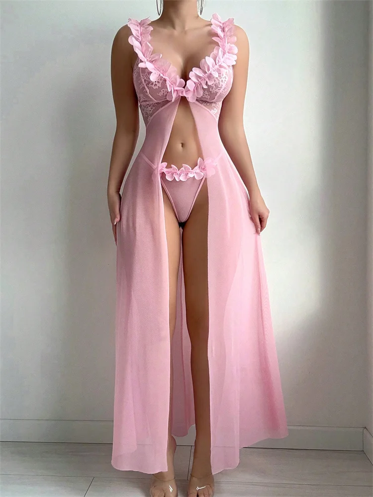 Roze bloemen sexy nachtkleding - Summer Clothing Collection recensie en prijs